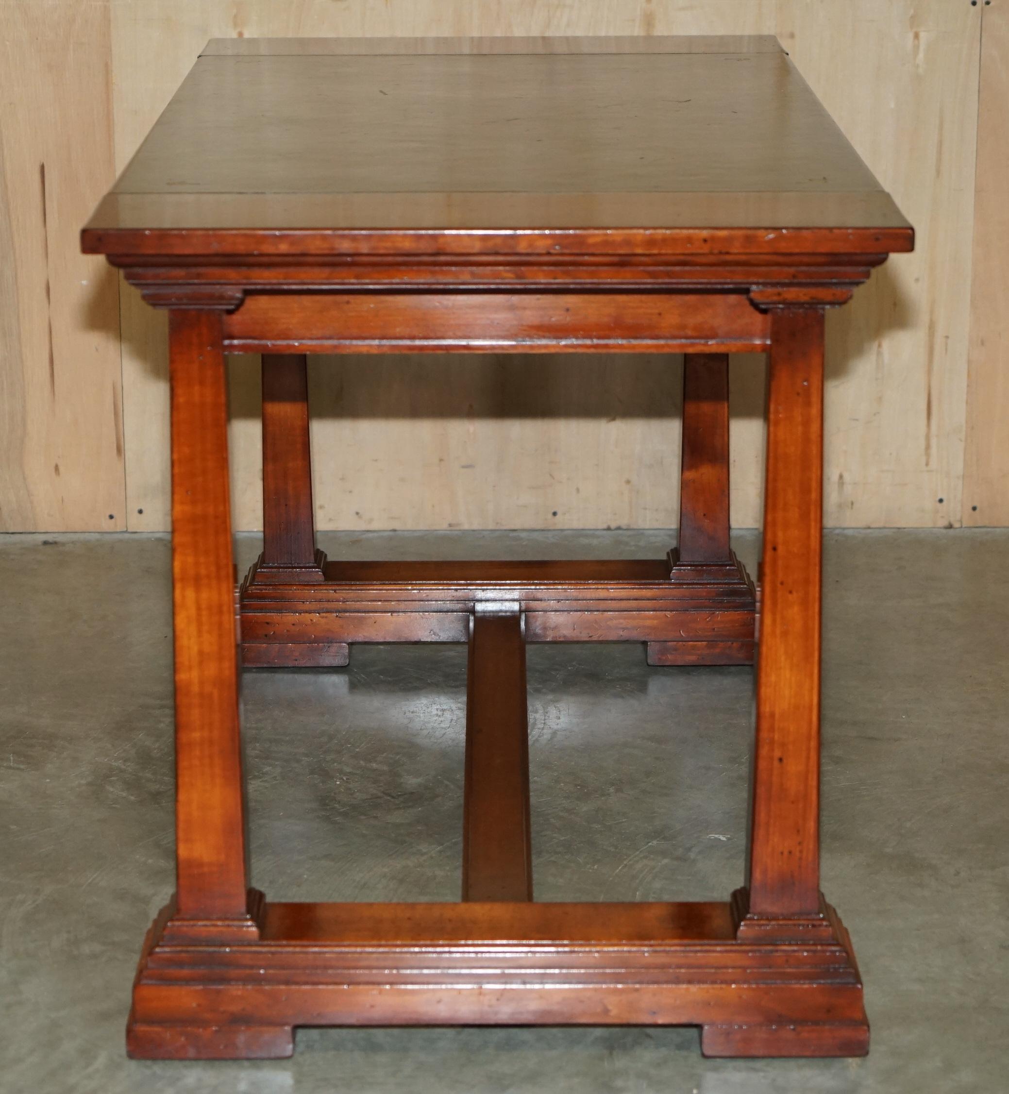 VINTAGE HARRODS KENNEDY BROWN LEATHER ARITECTURAL WRiTING TABLE OR DESK im Angebot 7