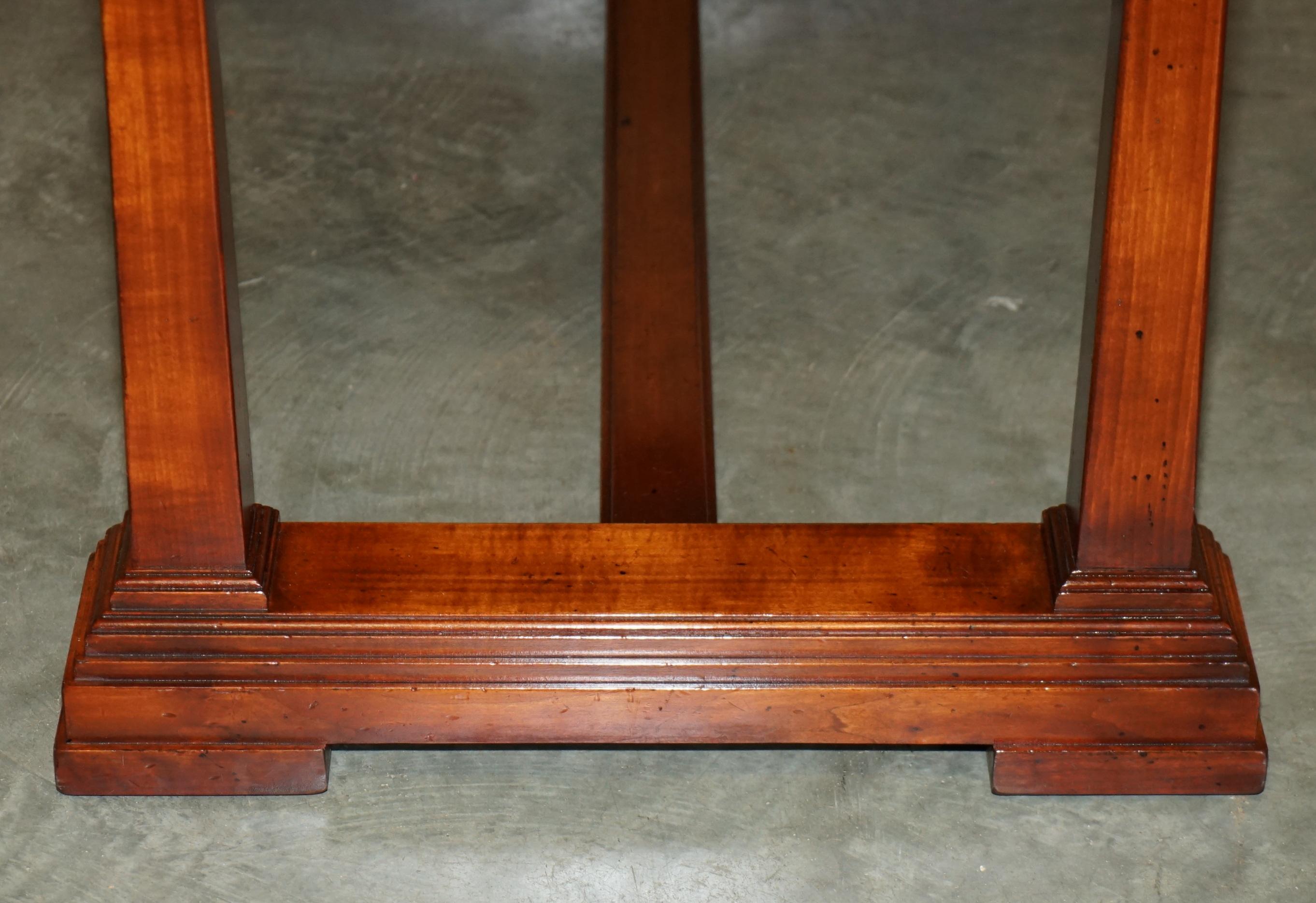 VINTAGE HARRODS KENNEDY BROWN LEATHER ARITECTURAL WRiTING TABLE OR DESK im Angebot 8