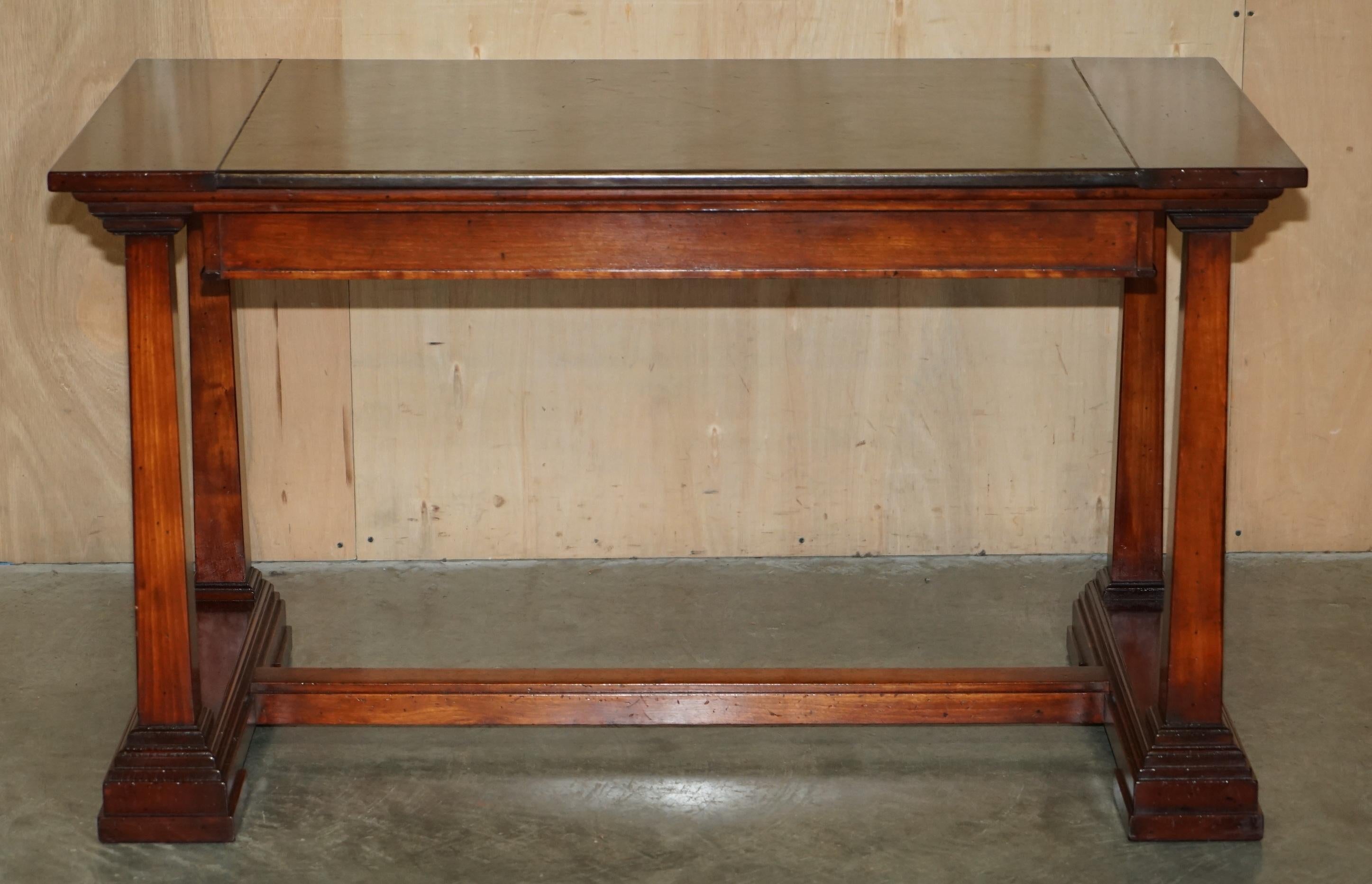 VINTAGE HARRODS KENNEDY BROWN LEATHER ARITECTURAL WRiTING TABLE OR DESK im Angebot 9