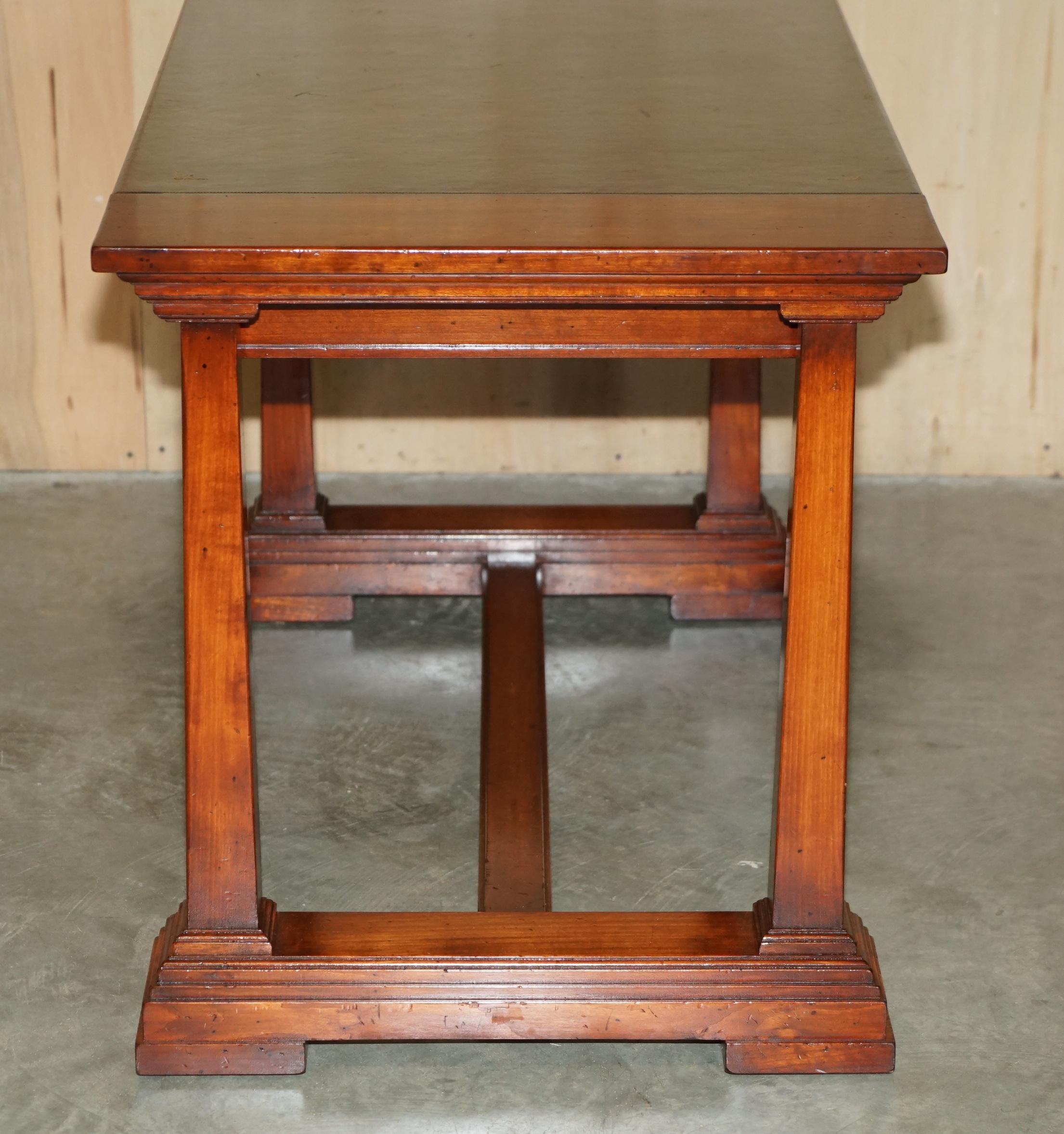 VINTAGE HARRODS KENNEDY BROWN LEATHER ARITECTURAL WRiTING TABLE OR DESK im Angebot 10