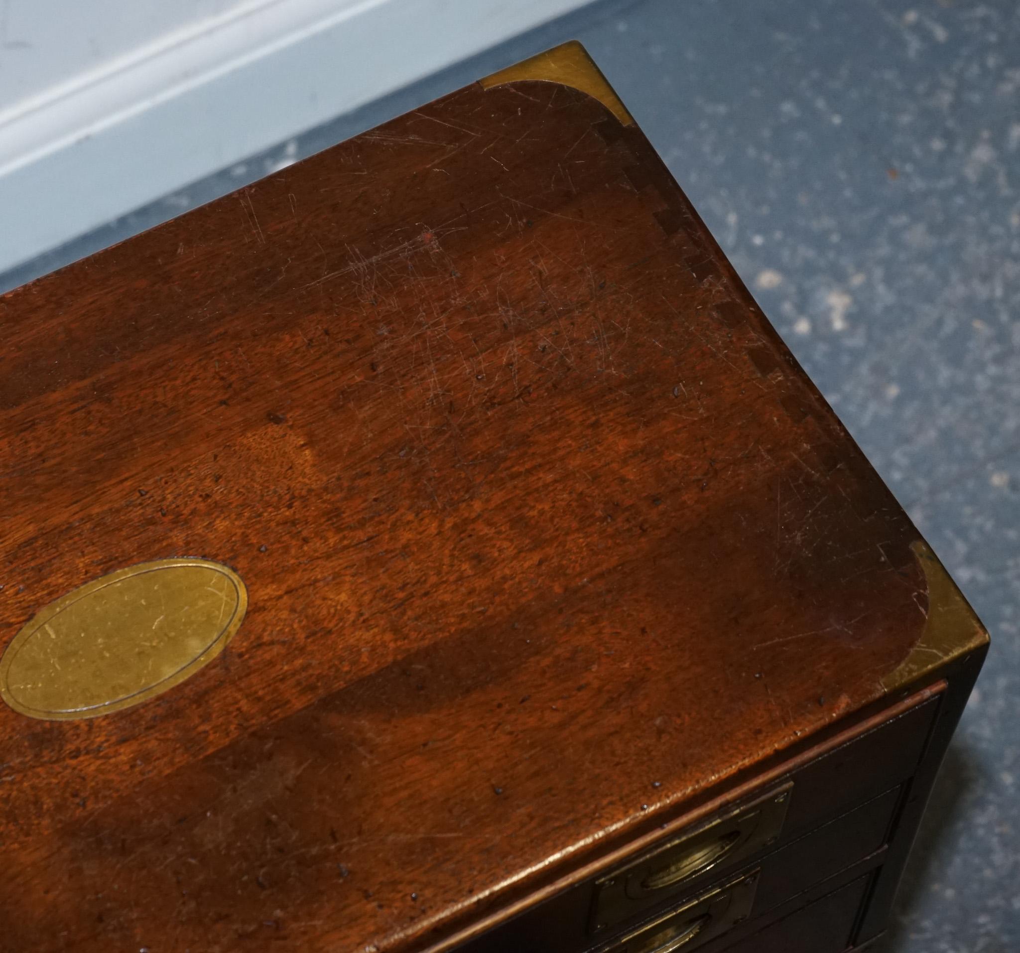 Cassettiera Harrods Kennedy Military Campaigner d'epoca in vendita 3