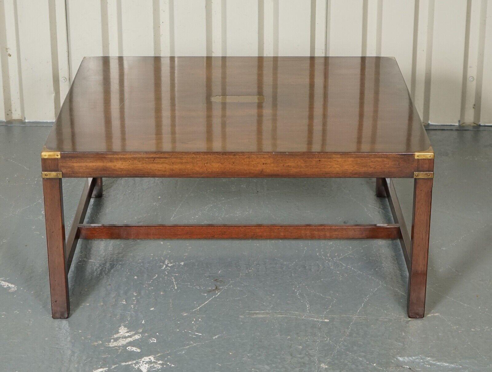 Hand-Crafted Vintage Harrods Kennedy Military Campaign Coffee Table