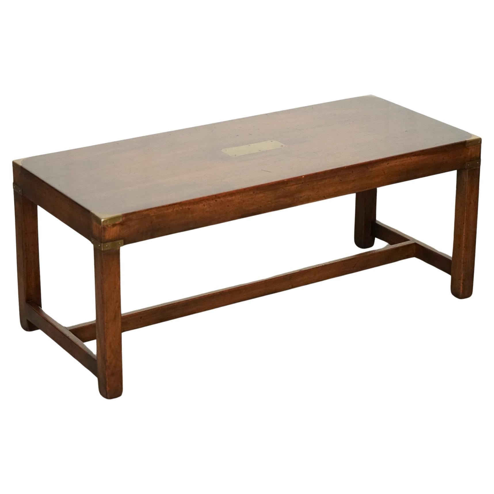 VINTAGE HARRODS KENNEDY MILITARY CAMPAiGN COFFEE TABLE
