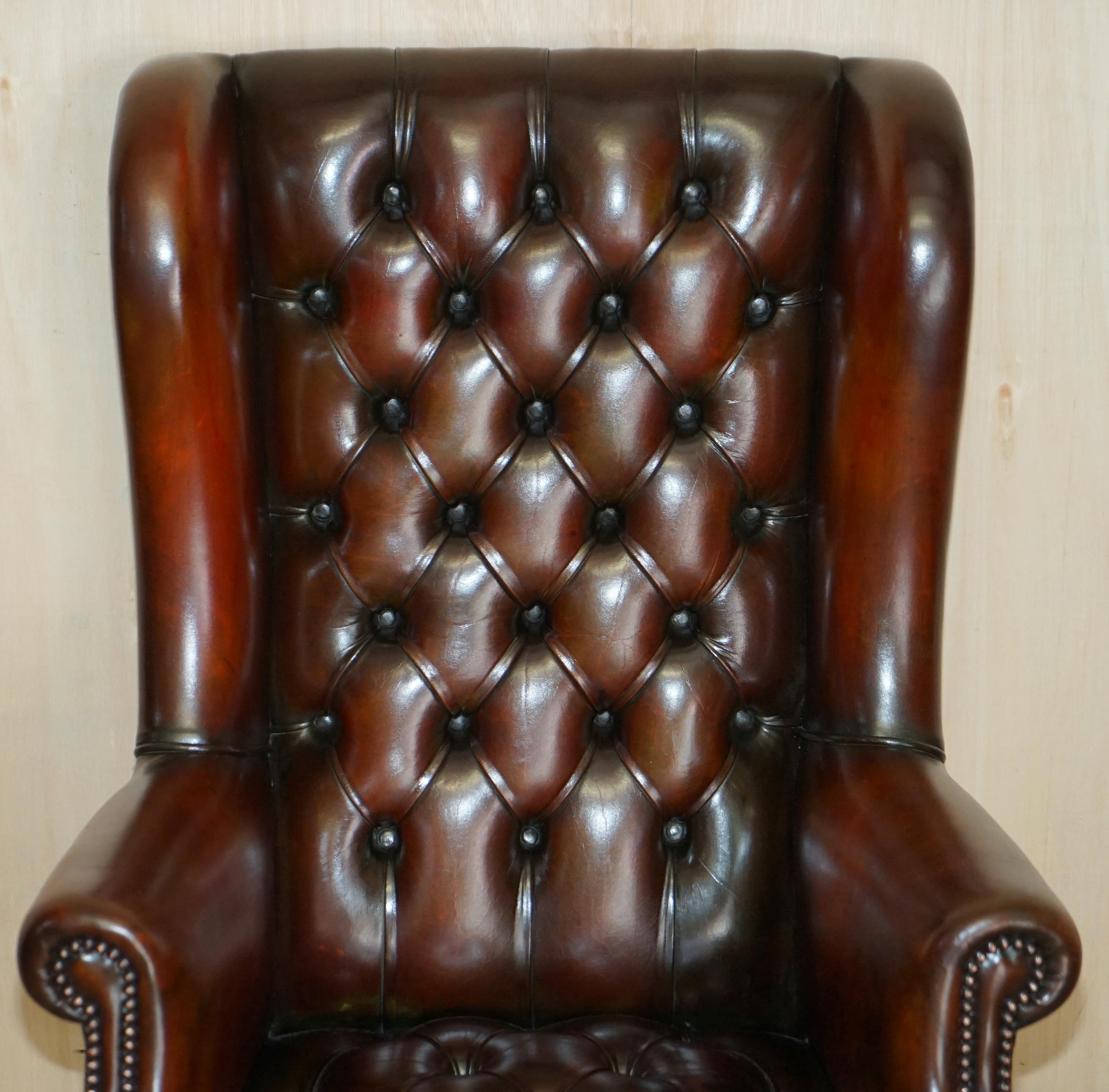leather wingback office chair