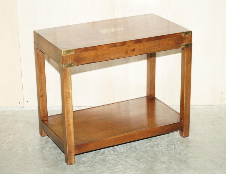 Vintage Harrods London Kennedy Military Campaign High Side End Table ...