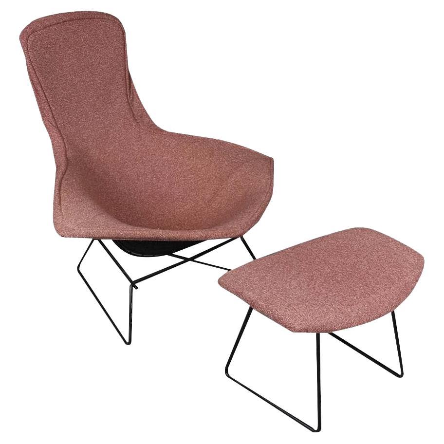 Vintage Harry Bertoia for Knoll Bird Lounge Chair with Ottoman For Sale