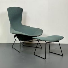 Vintage Harry Bertoia for Knoll Bird Lounge Chair with Ottoman, Labeled, 1960s