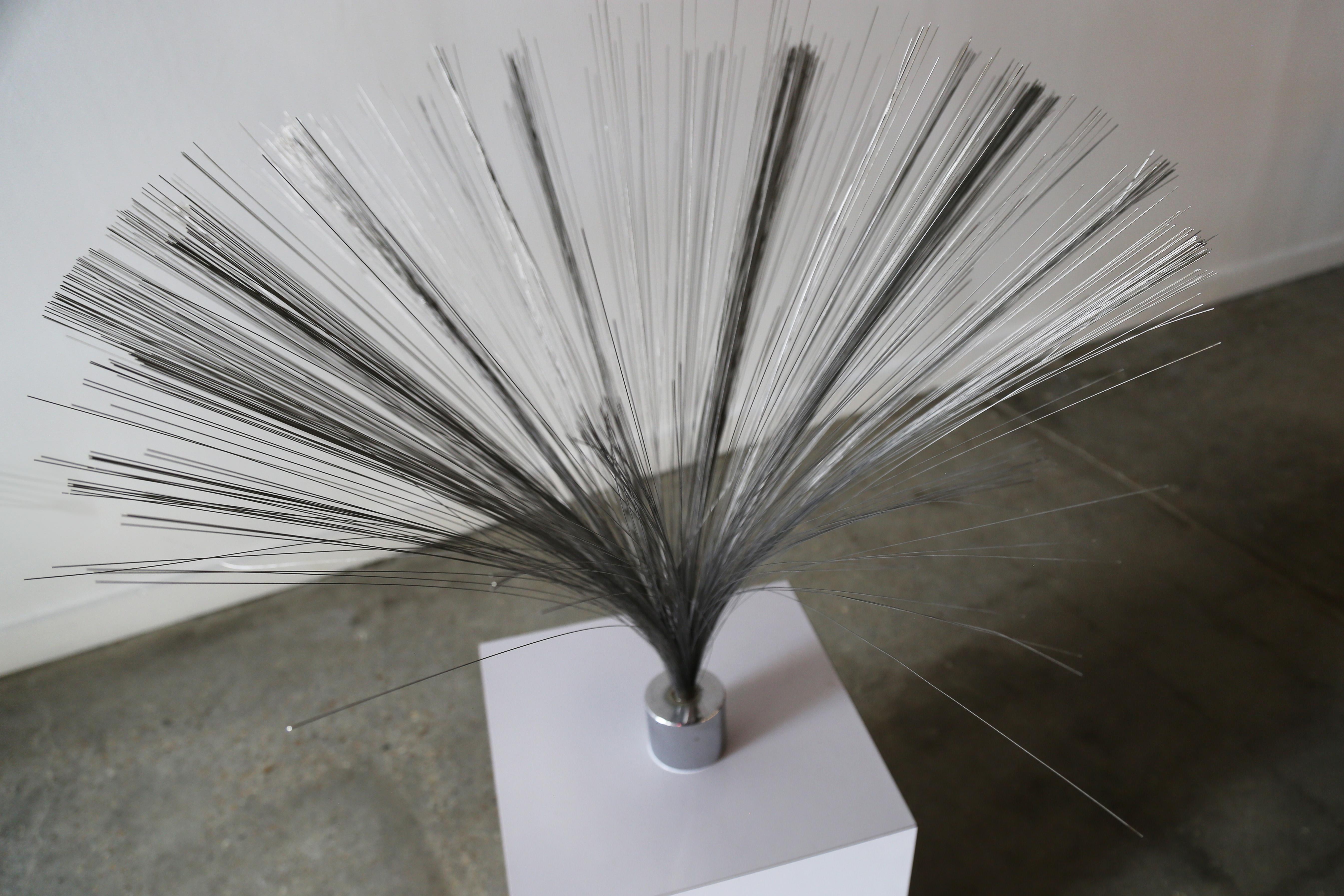 Vintage Harry Bertoia Style Spray Sculture Chrome In Fair Condition For Sale In Virginia Beach, VA