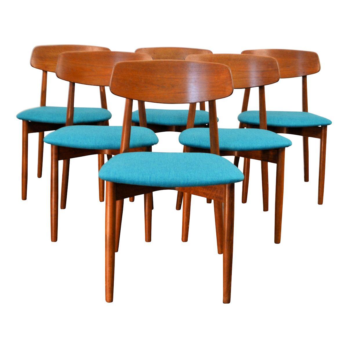 Mid-Century Modern Vintage Harry Østergaard Teak Dining Chairs