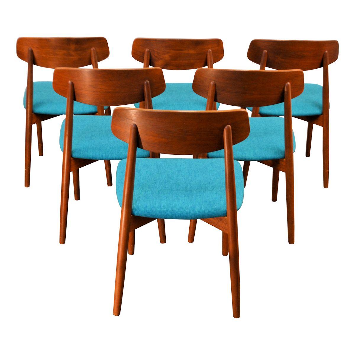 Mid-20th Century Vintage Harry Østergaard Teak Dining Chairs