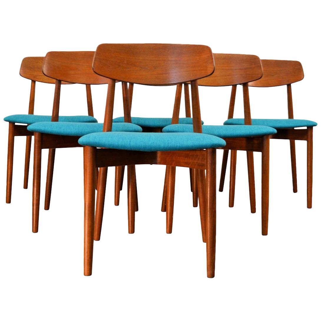 Vintage Harry Østergaard Teak Dining Chairs