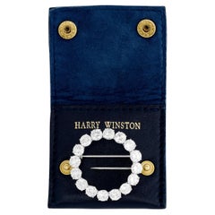 Vintage Harry Winston 11.31 Carat Round Diamond Circle Brooch in Platinum