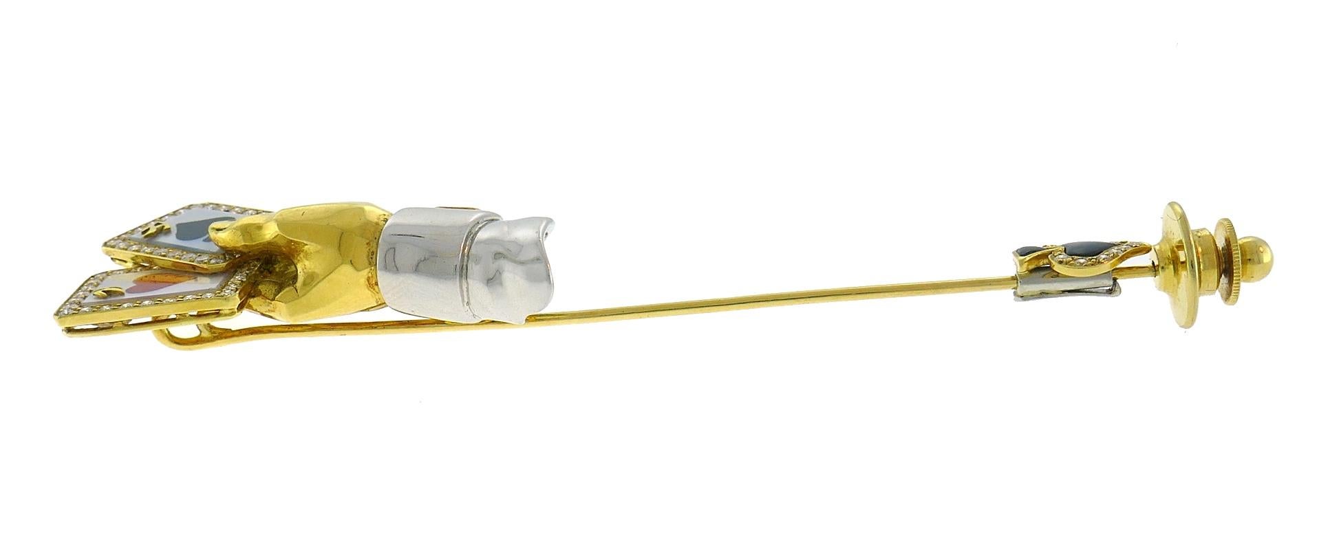 Harry Winston d'epoca in oro 18 carati Spilla Clip 4