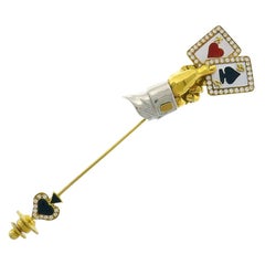 Harry Winston d'epoca in oro 18 carati Spilla Clip