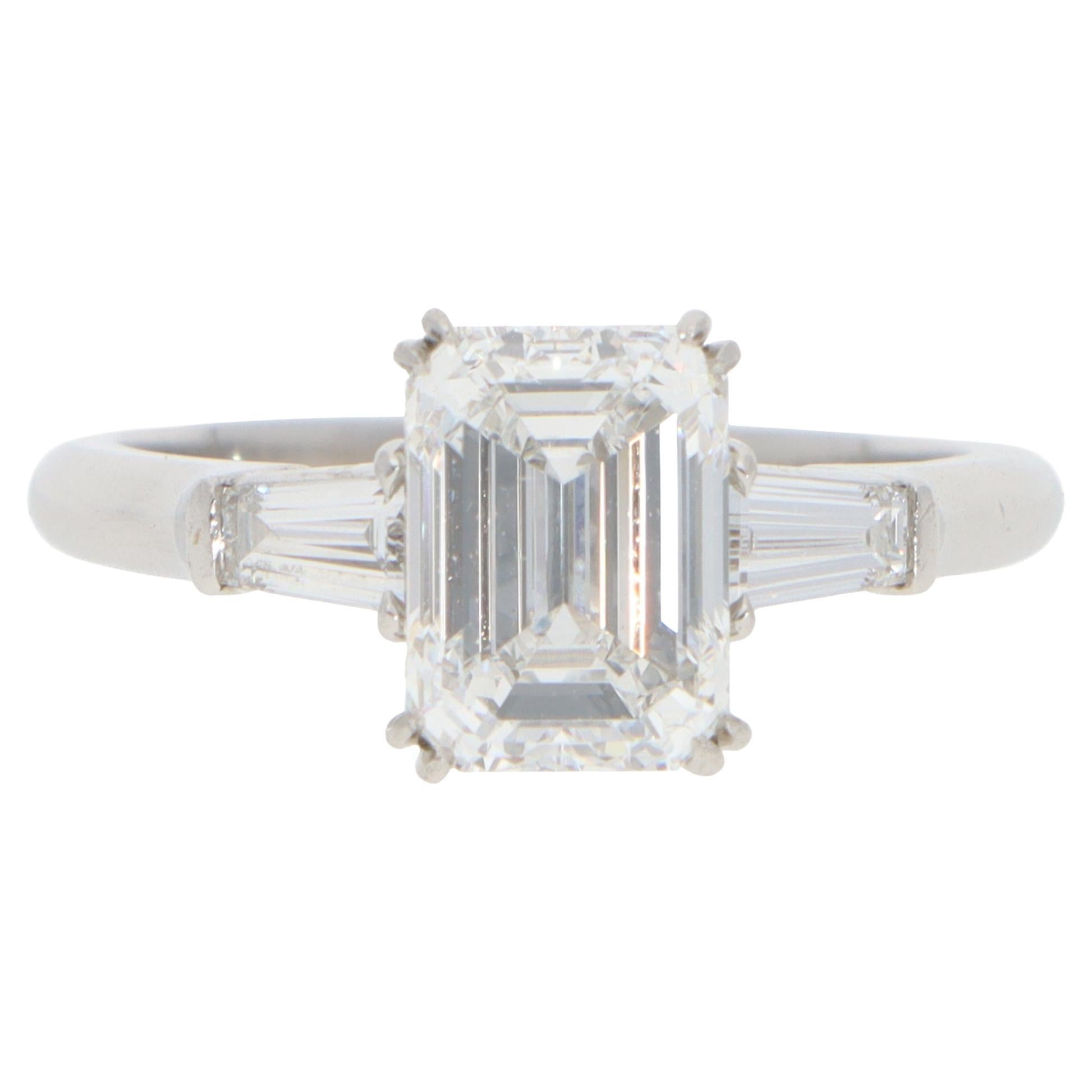Anillo de diamantes vintage Harry Winston con certificado GIA de 2,60 ct en venta