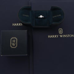 Vintage Harry Winston GIA Certified Tryst Diamond Ring in Platinum