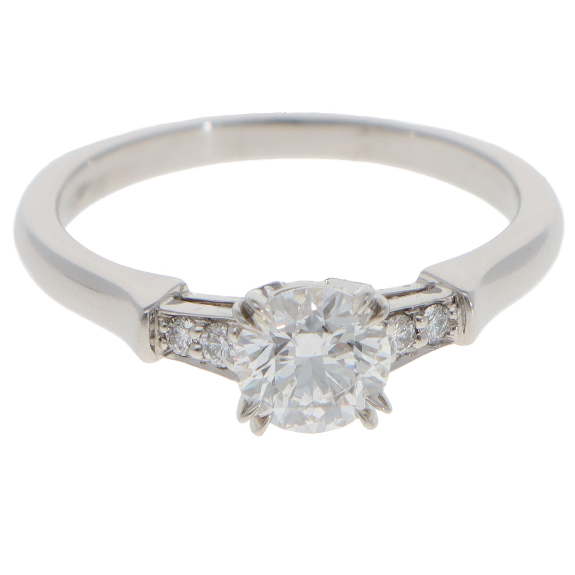 Brilliant Cut Vintage Harry Winston GIA Certified Tryst Diamond Ring in Platinum