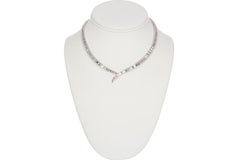 Vintage Harry Winston Platinum 20.00ct Step Cut Diamond Riviere Line Necklace