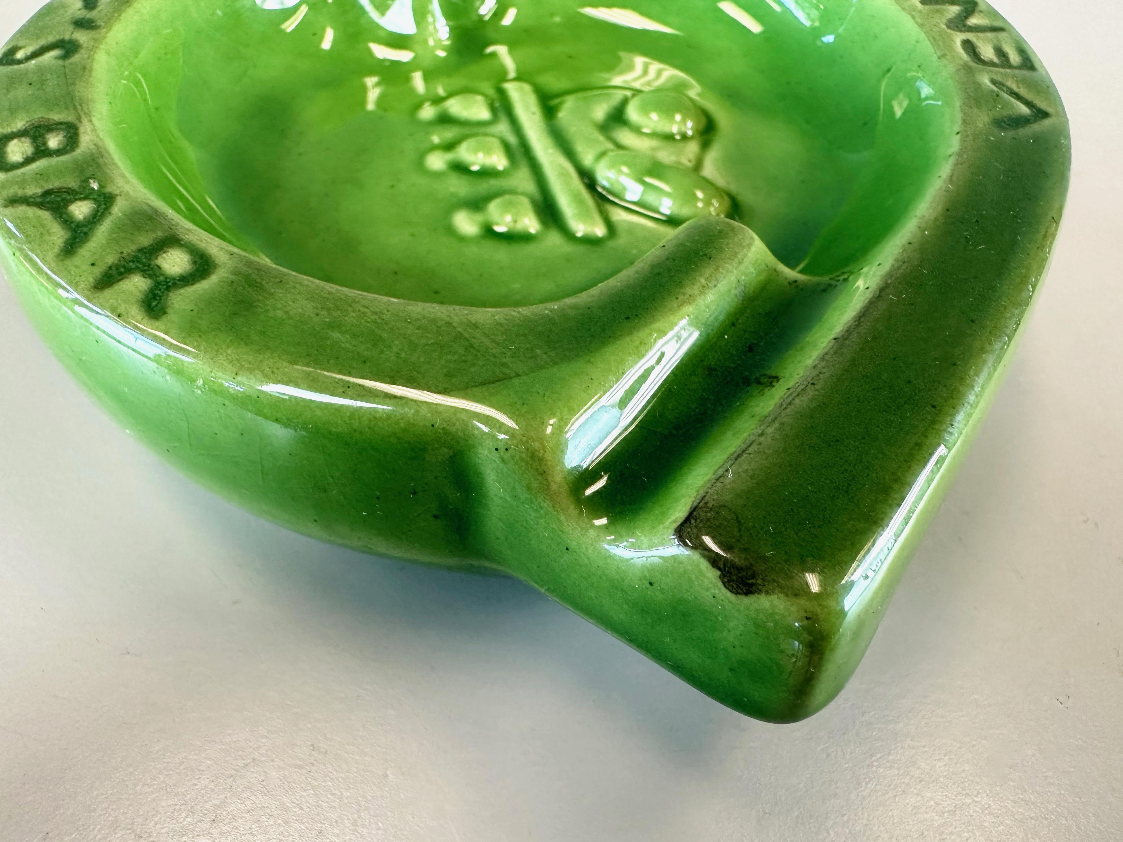 Vintage Harry’s Bar Venezia Green Ceramic Ashtray, 1960s 3