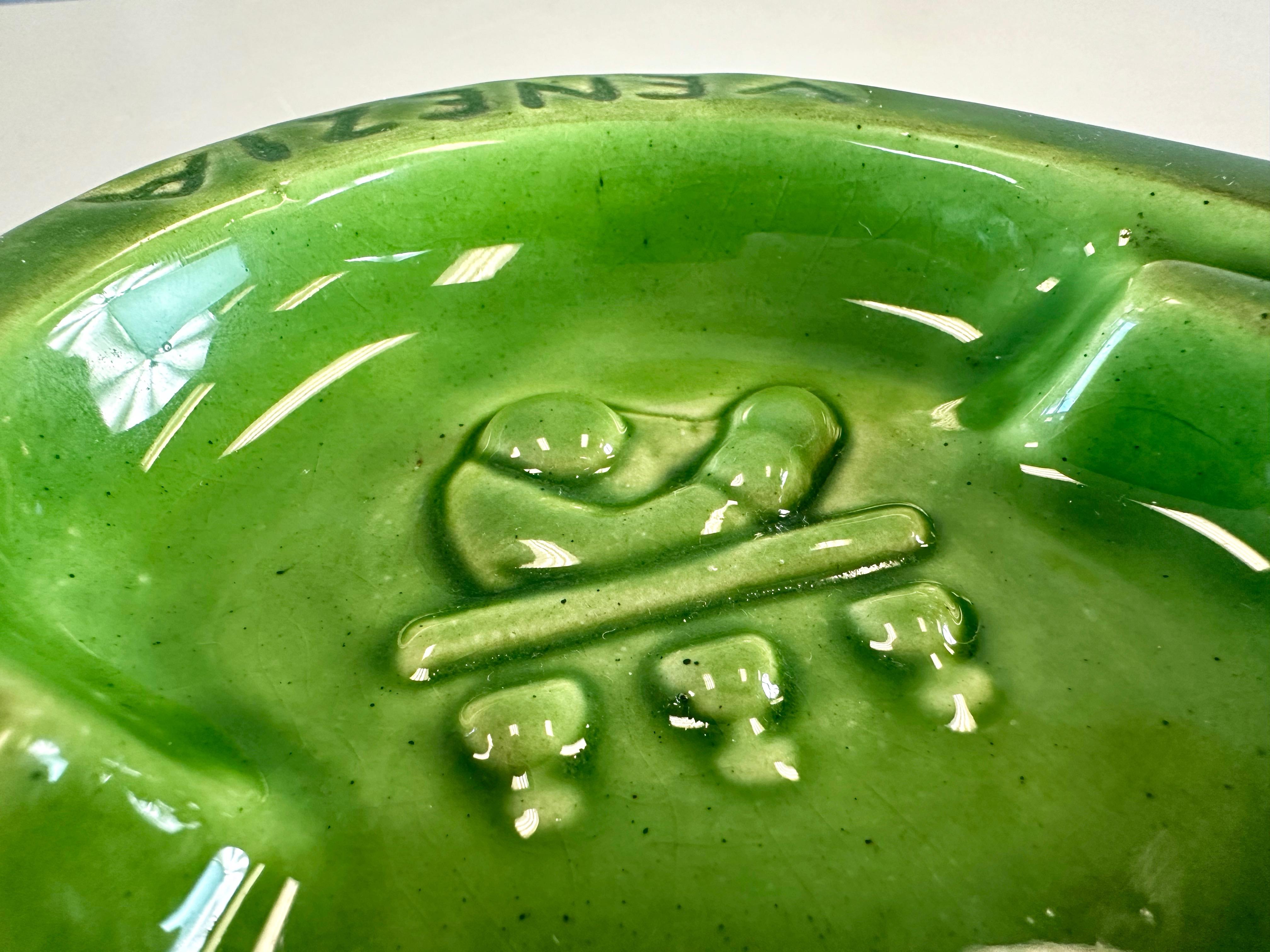 Vintage Harry’s Bar Venezia Green Ceramic Ashtray, 1960s 1
