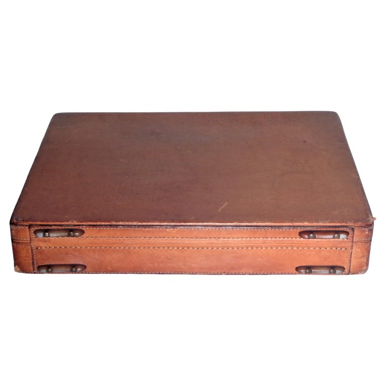 Vintage Hartmann Belting Leather Slim Attache Case, Single Lock Model