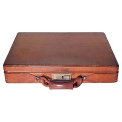 Vintage Hartmann Belting Leather Slim Attache Case, Single Lock Model