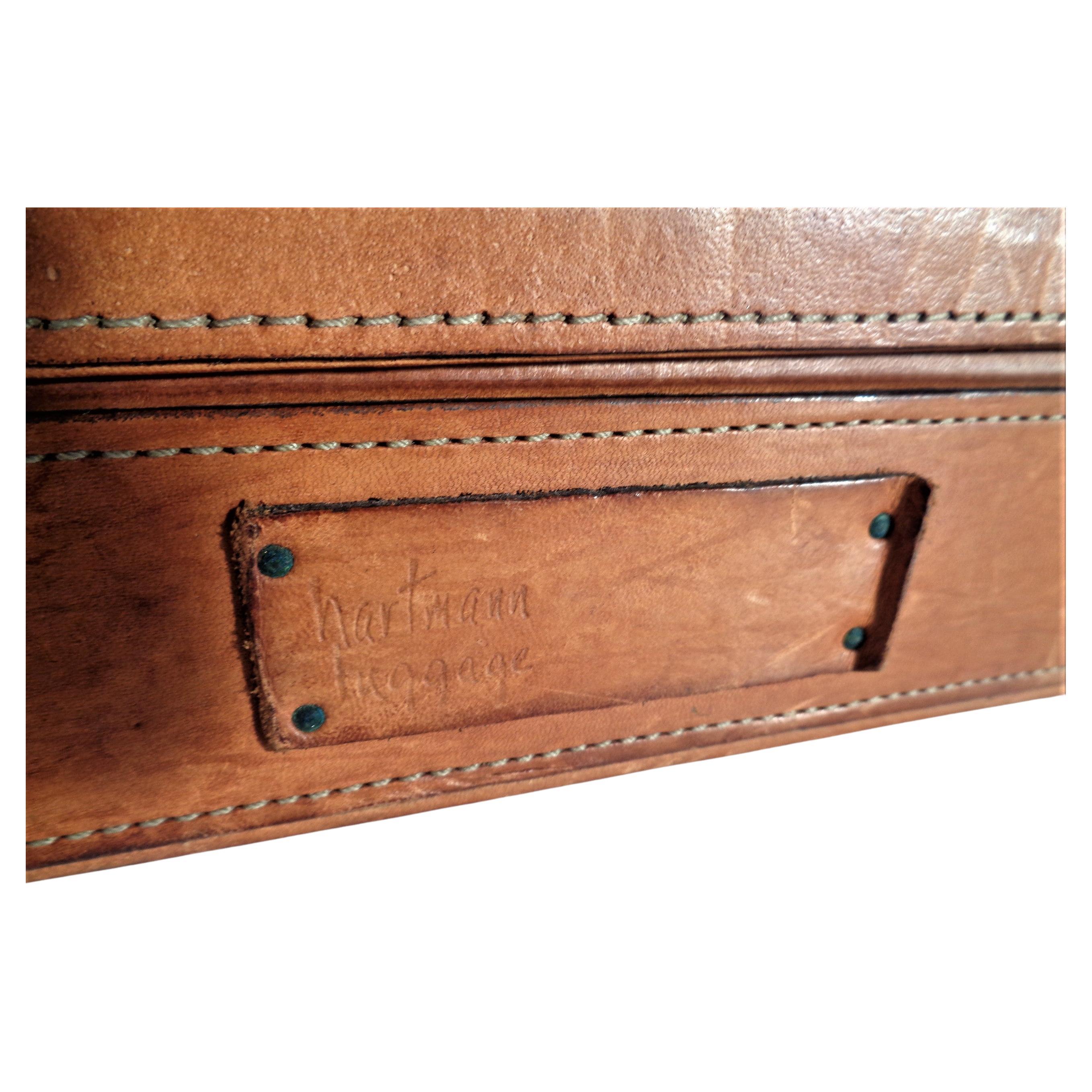 20th Century Vintage Hartmann Belting Leather Slim Attache Case, Single Lock Model
