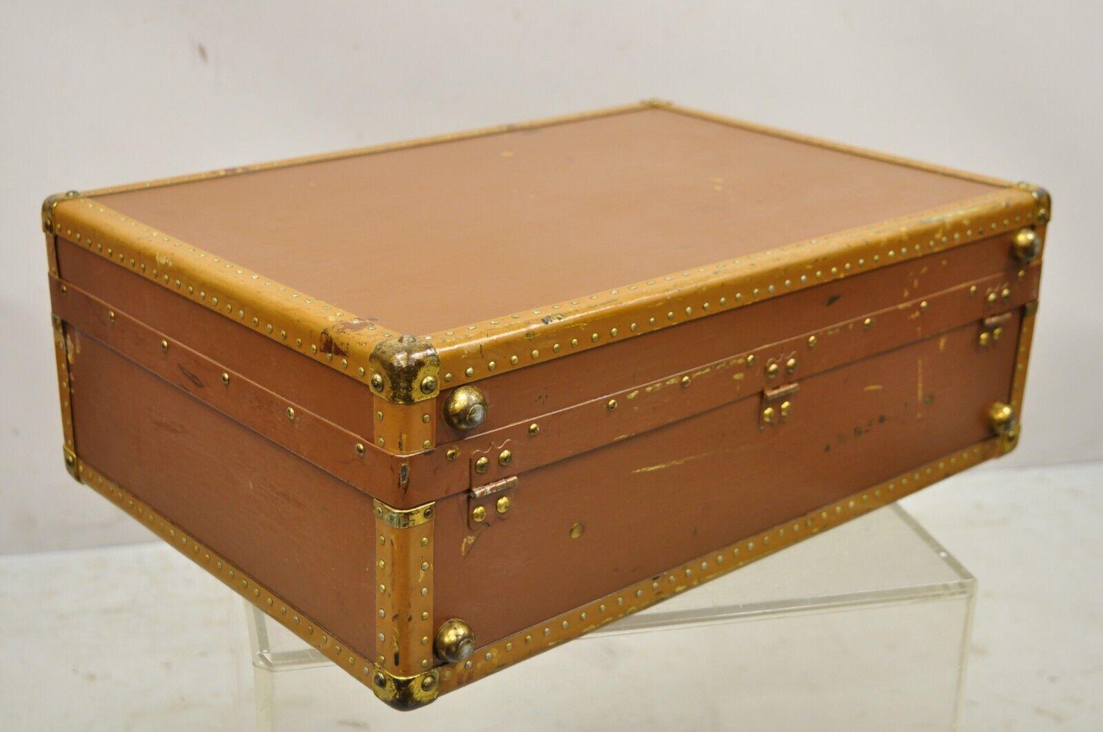 Vintage Hartmann Gibraltarized Brown Hard Case Suitcase Briefcase Luggage For Sale 2