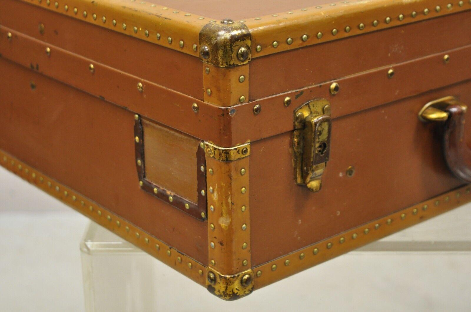 Vintage Hartmann Gibraltarized Brown Hard Case Suitcase Briefcase Luggage For Sale 3