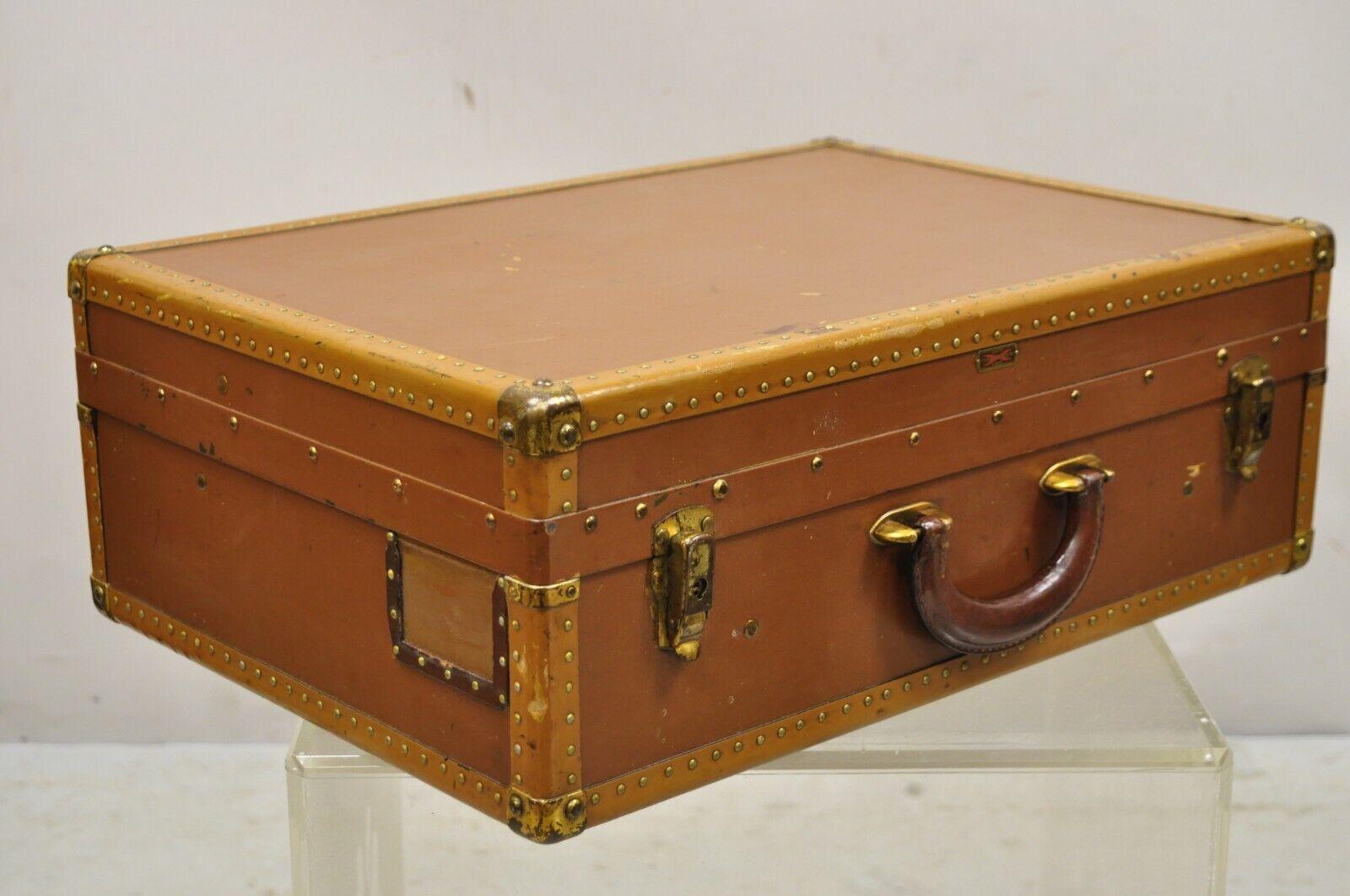Vintage Hartmann Gibraltarized brown hard case suitcase briefcase 20