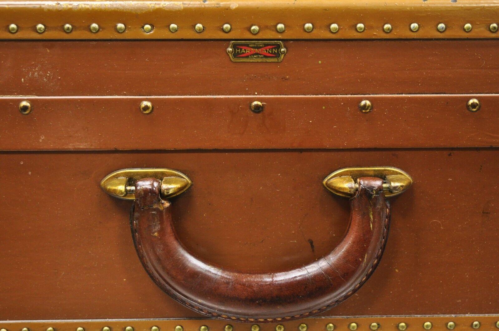 Vintage Hartmann Gibraltarized Brown Hard Case Suitcase Briefcase Luggage Bon état - En vente à Philadelphia, PA