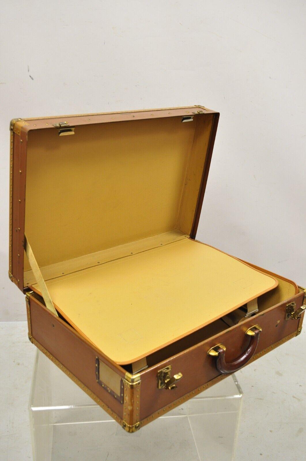 Métal Vintage Hartmann Gibraltarized Brown Hard Case Suitcase Briefcase Luggage en vente