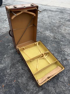 Vintage Hartmann Gibraltarized Hard Case Steamer Trunk Luggage 1940's