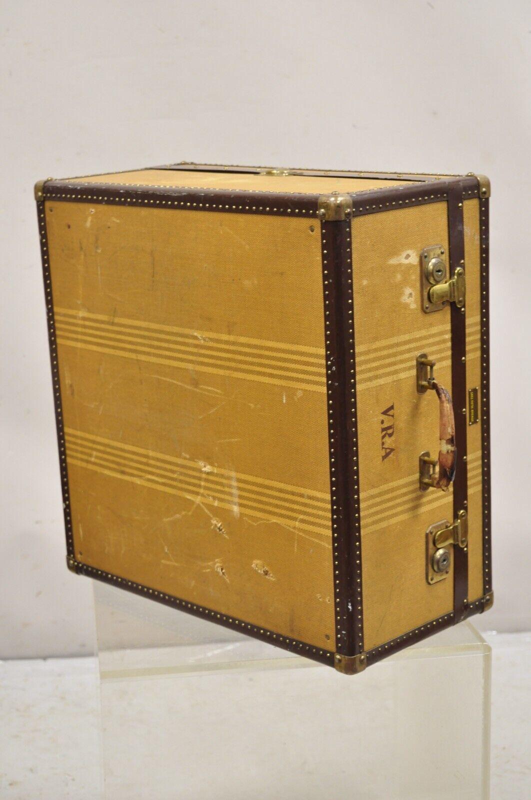 Hartmann Trunk Co Pathfinder Imperial Canvas Suitcase Gepäck-Hut-Truhe, Vintage im Angebot 4