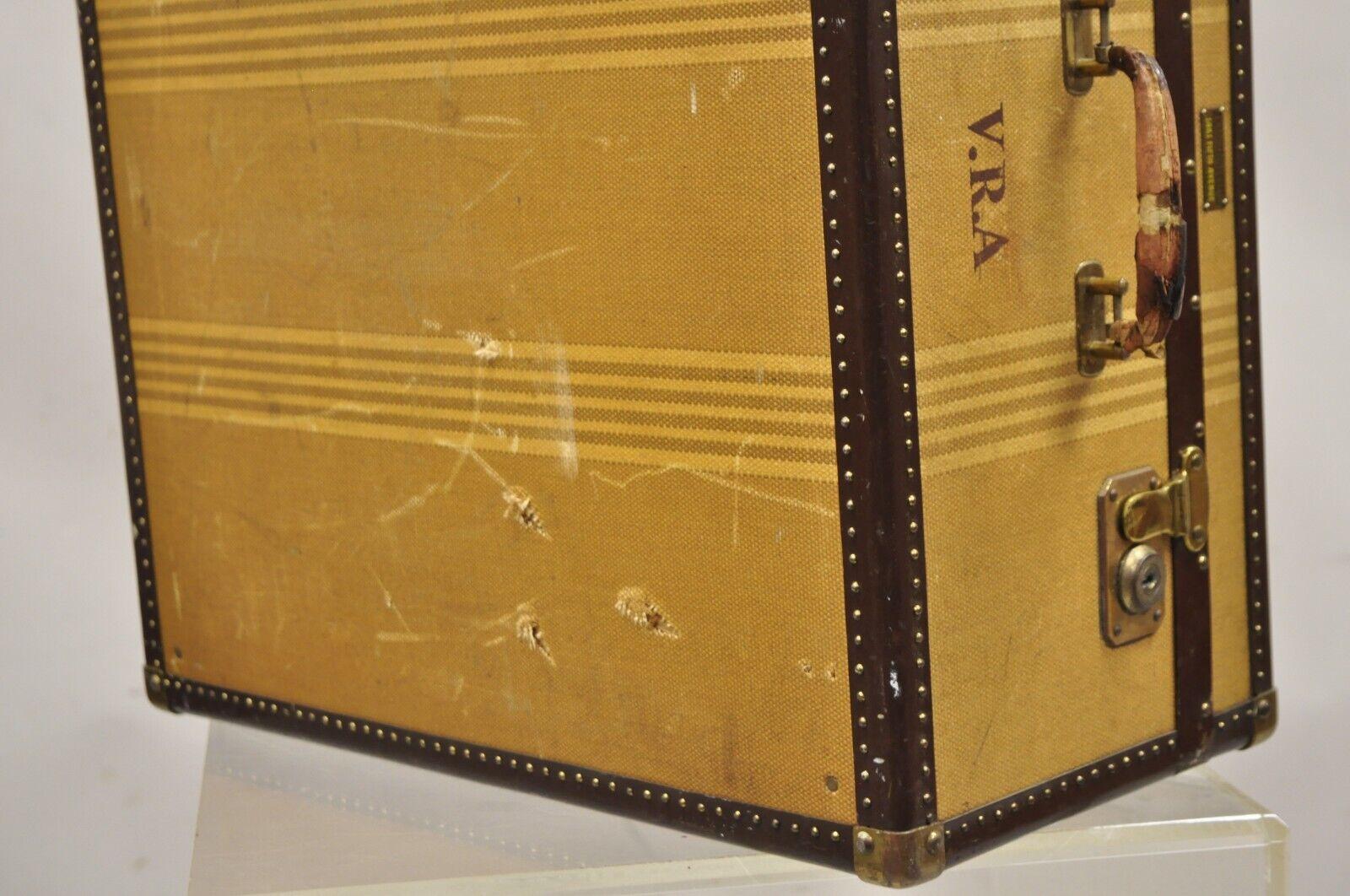 Hartmann Trunk Co Pathfinder Imperial Canvas Suitcase Gepäck-Hut-Truhe, Vintage im Angebot 5