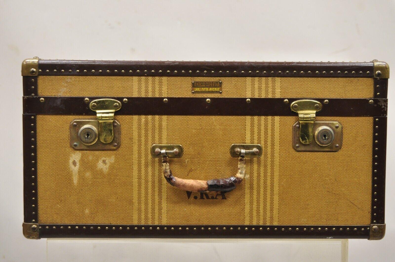 Hartmann Trunk Co Pathfinder Imperial Canvas Suitcase Gepäck-Hut-Truhe, Vintage (Art déco) im Angebot