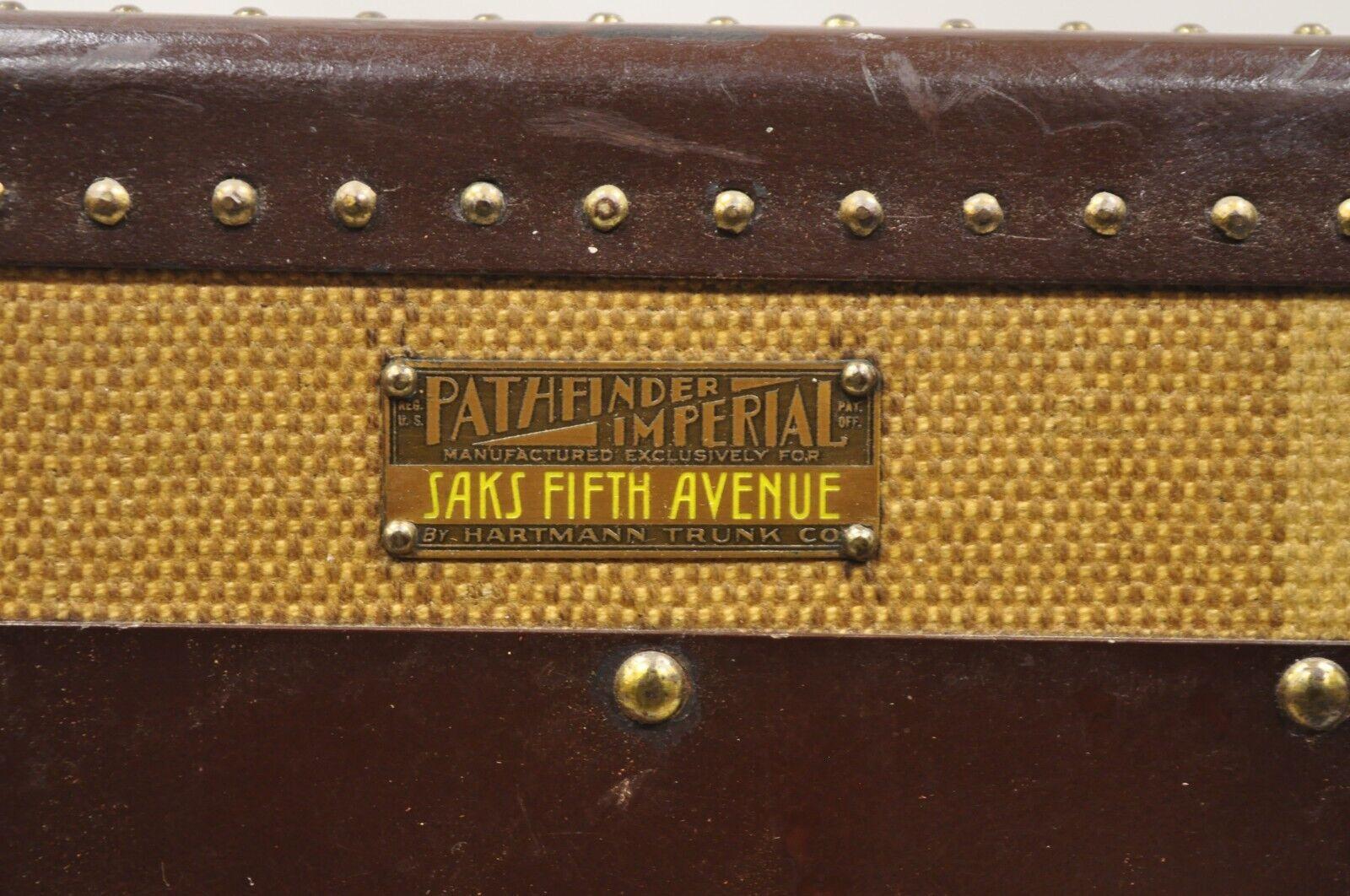 Hartmann Trunk Co Pathfinder Imperial Canvas Suitcase Gepäck-Hut-Truhe, Vintage im Zustand „Gut“ im Angebot in Philadelphia, PA