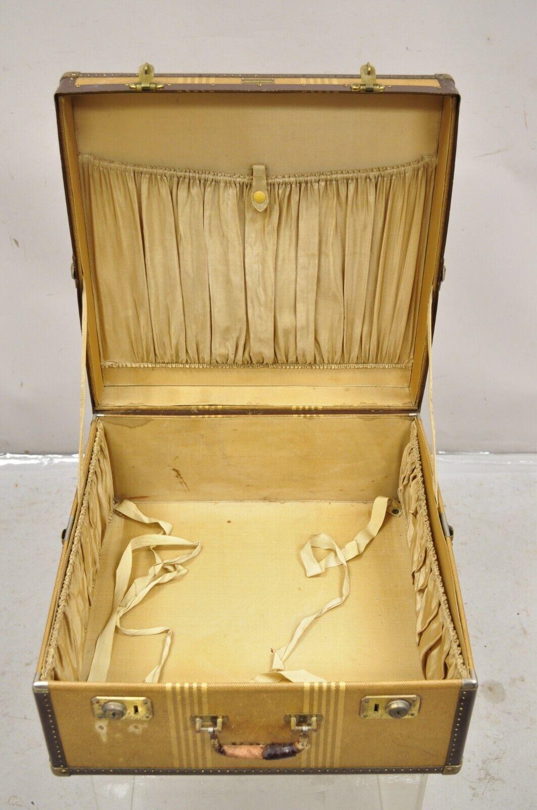 Hartmann Trunk Co Pathfinder Imperial Canvas Suitcase Gepäck-Hut-Truhe, Vintage im Angebot 1