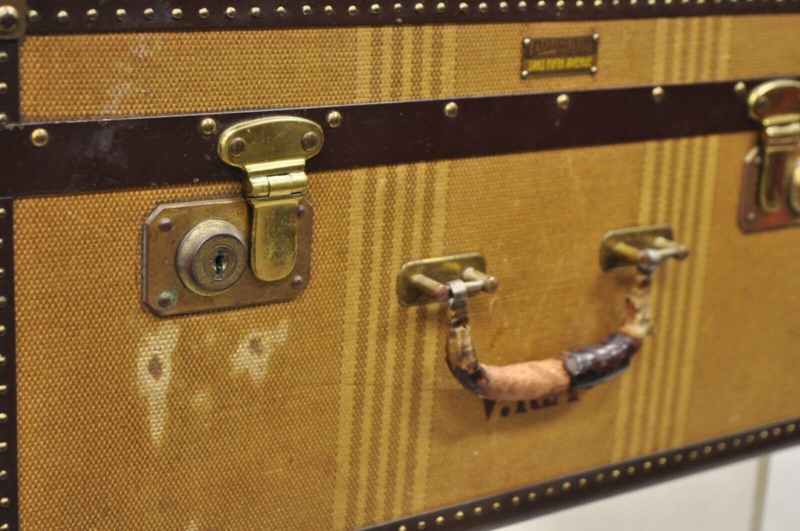 Hartmann Trunk Co Pathfinder Imperial Canvas Suitcase Gepäck-Hut-Truhe, Vintage im Angebot 3