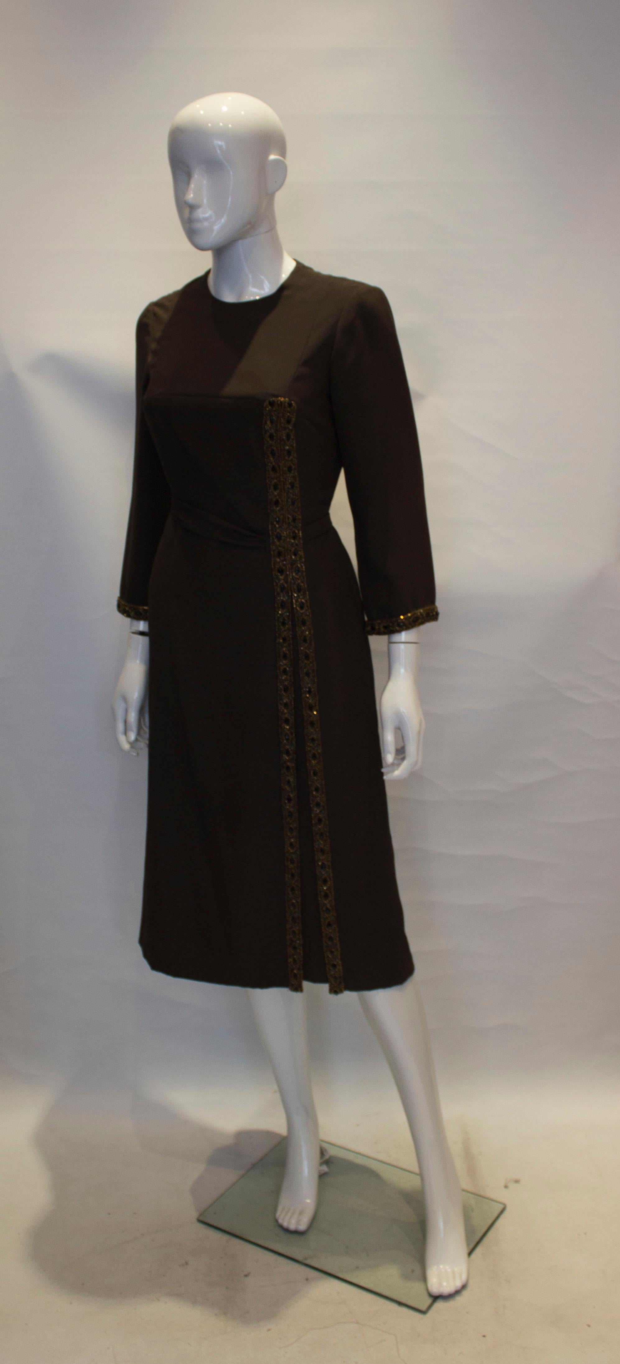 Black Vintage Hartnell Dress For Sale