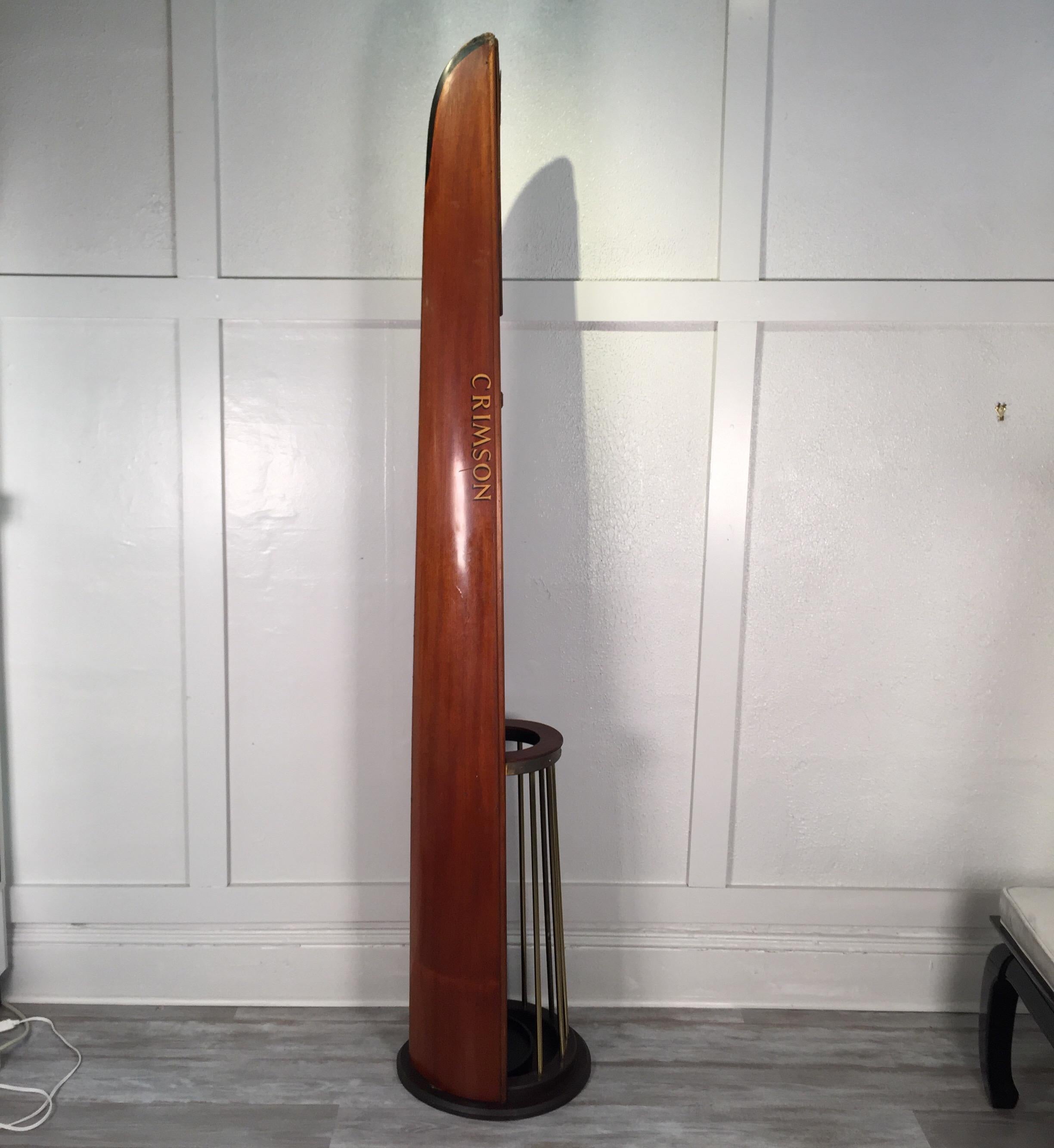 Rare 1940's Harvard Sculling Canoe Umbrella Stand Holder 1