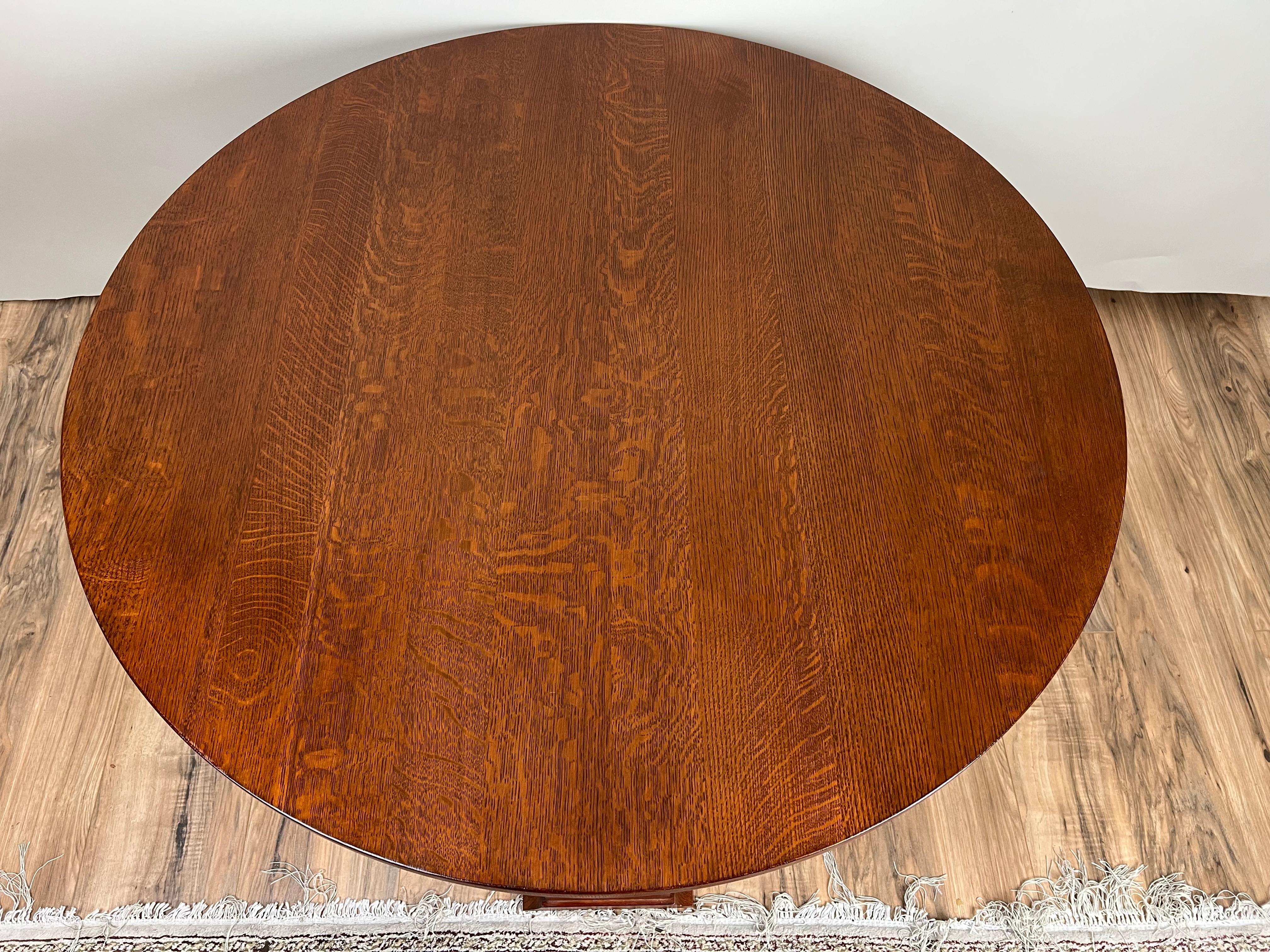 Vintage Harvey Ellis by Stickley Oak Cocktail Table For Sale 3