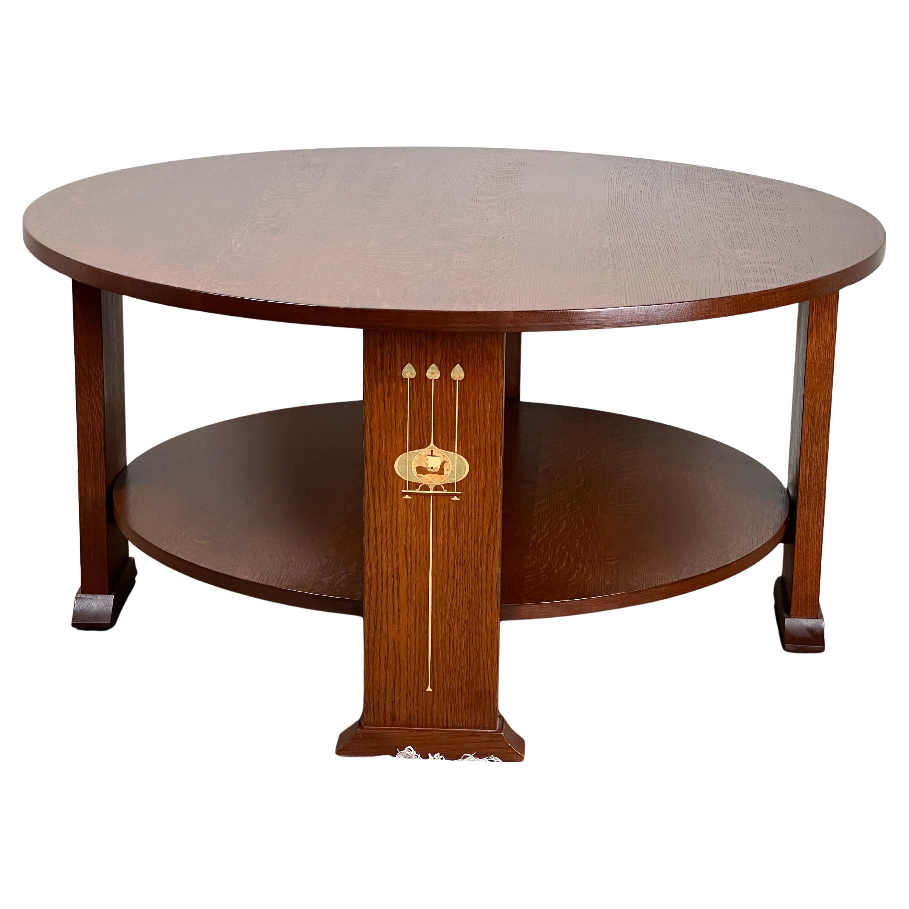Vintage Harvey Ellis by Stickley Oak Cocktail Table For Sale