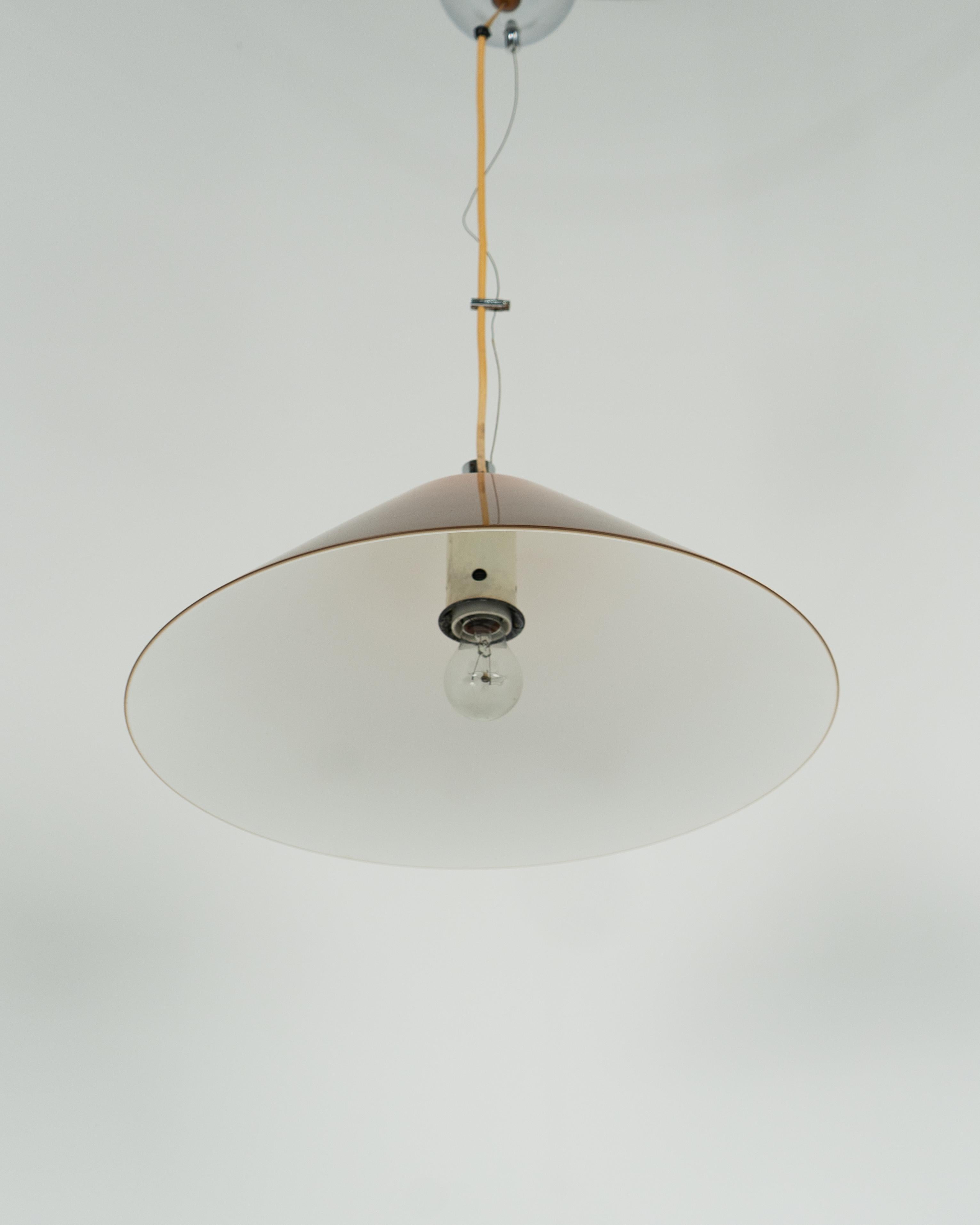 Lampada a sospensione vintage di Harvey Guzzini per Meblo, anni '70 in vendita 1