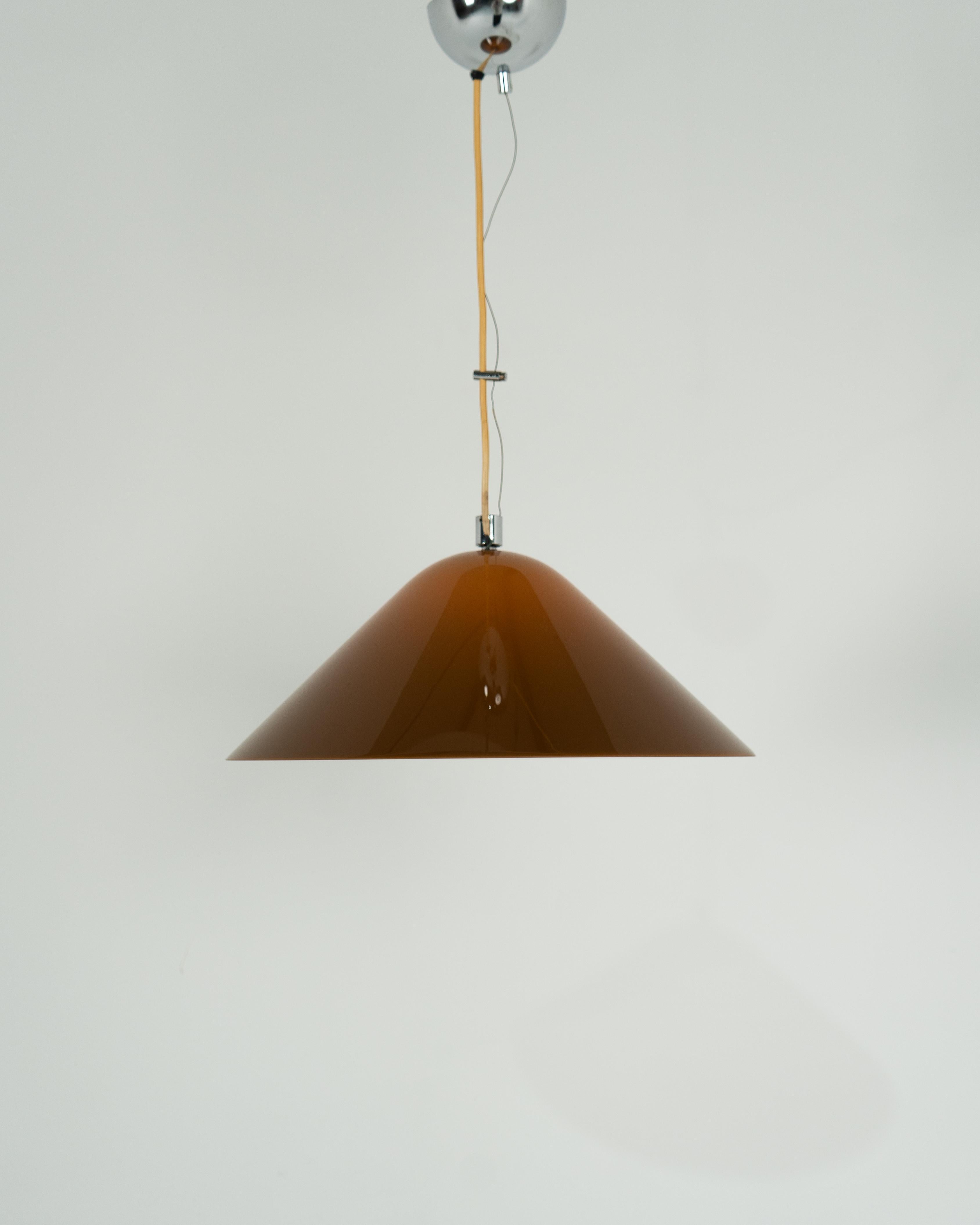 Lampada a sospensione vintage di Harvey Guzzini per Meblo, anni '70 in vendita 2