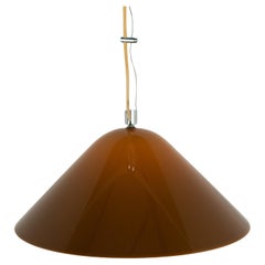 Lampada a sospensione vintage di Harvey Guzzini per Meblo, anni '70