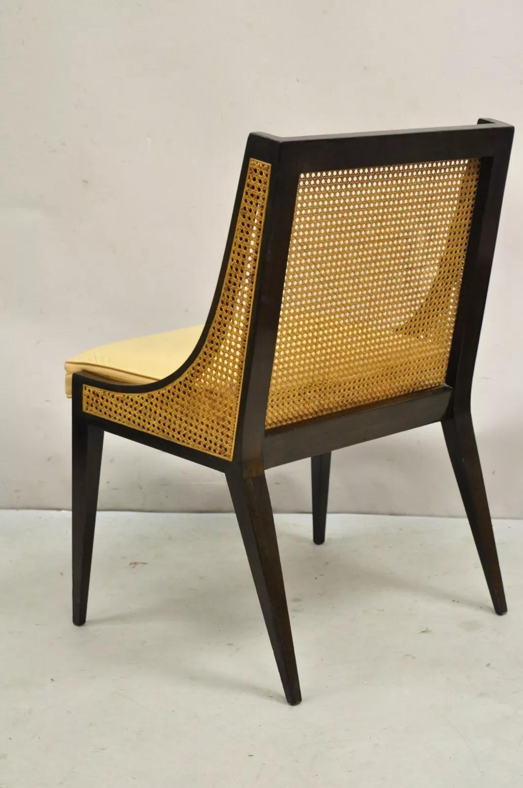 Harvey Probber Mid Century Modern Beistellstuhl aus ebonisiertem Schilfrohr mit Hiprest, Vintage (Moderne der Mitte des Jahrhunderts) im Angebot