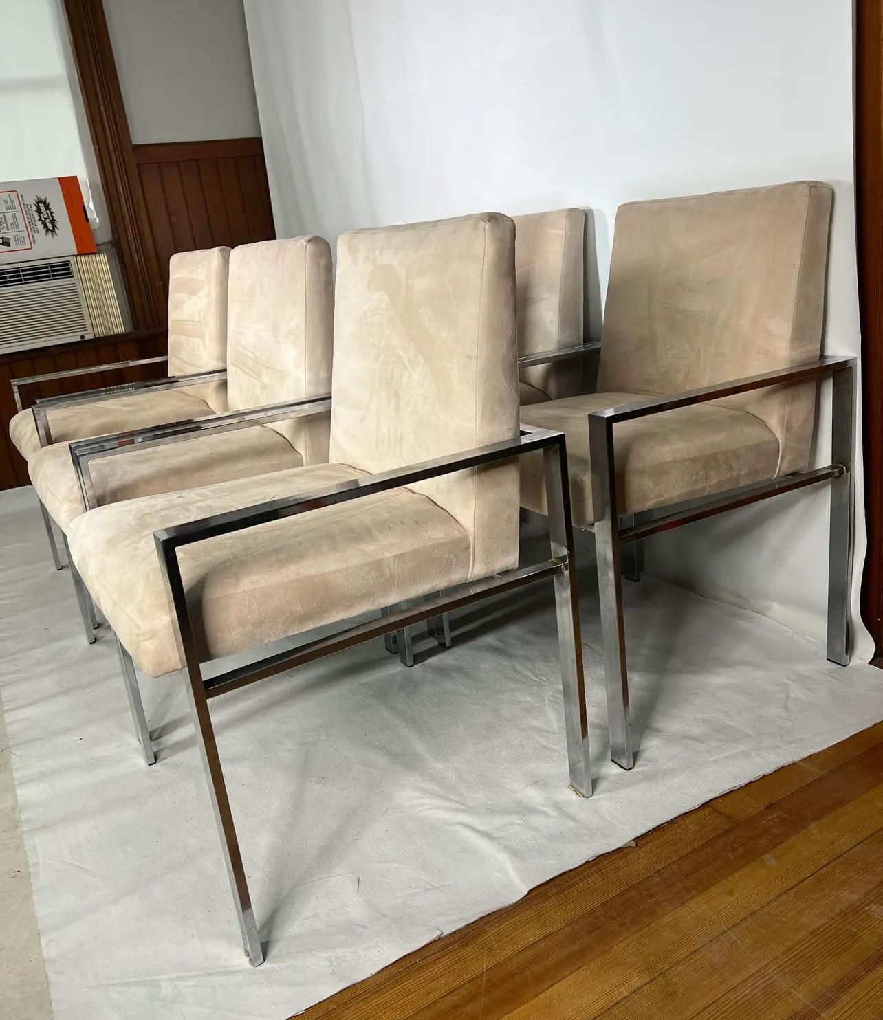 Sedie da pranzo piatte da bar in stile Harvey Probber vintage - un set di 6. Le sedie hanno un ottimo design e sono molto eleganti.