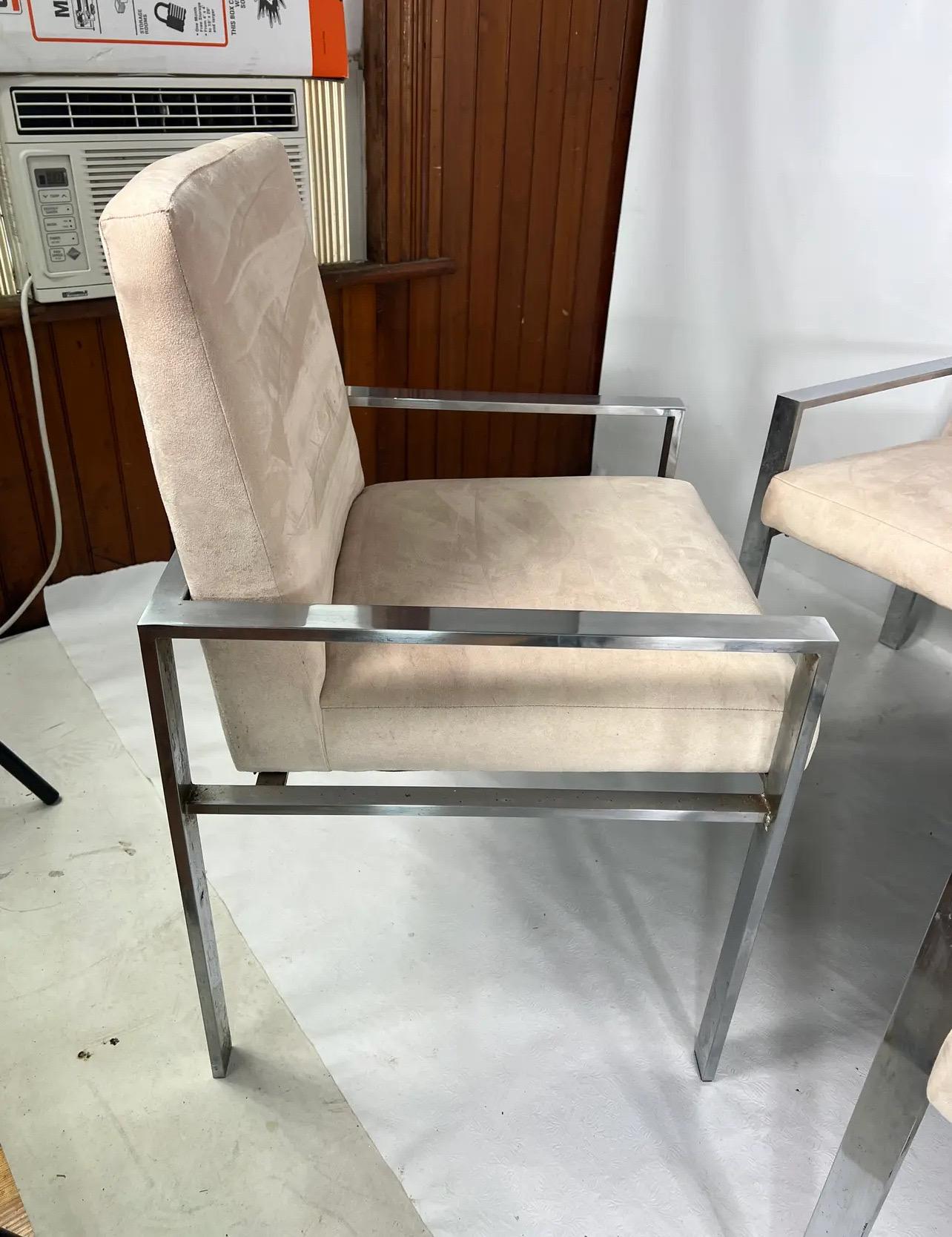 Mid-Century moderno Set di 6 sedie da pranzo piatte da bar in stile Harvey Probber d'epoca in vendita