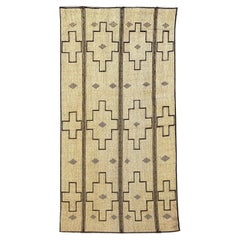 Vintage Hassira Tuareg Mat Made of Reed and Camel Leather